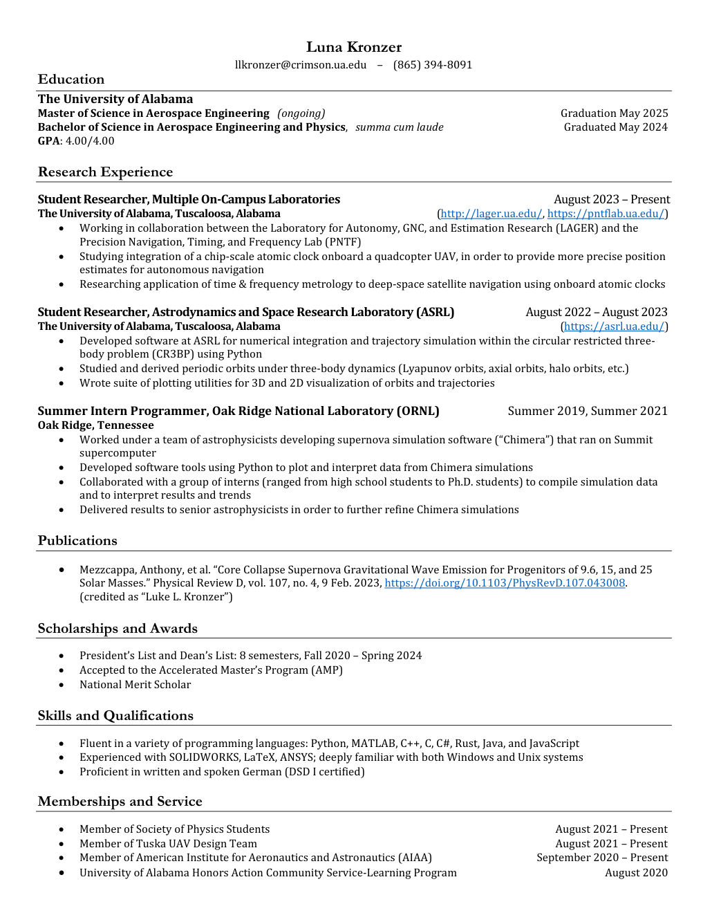 a screenshot of a resume